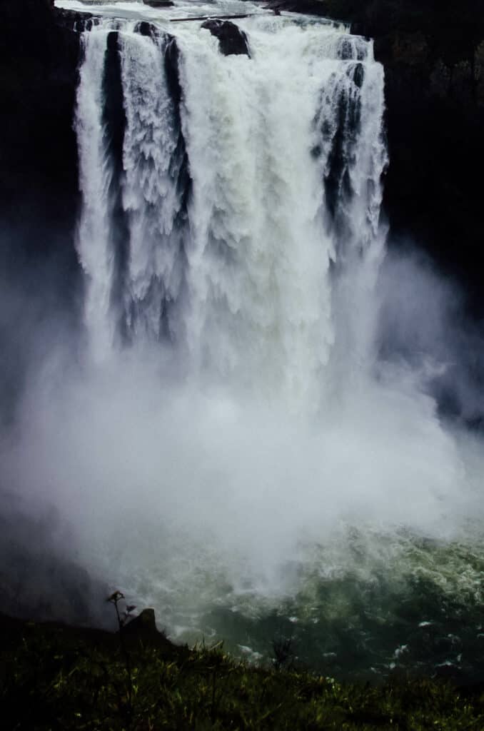 Snoqualmie Falls near Seattle. One of the best places to elope in Washington state.