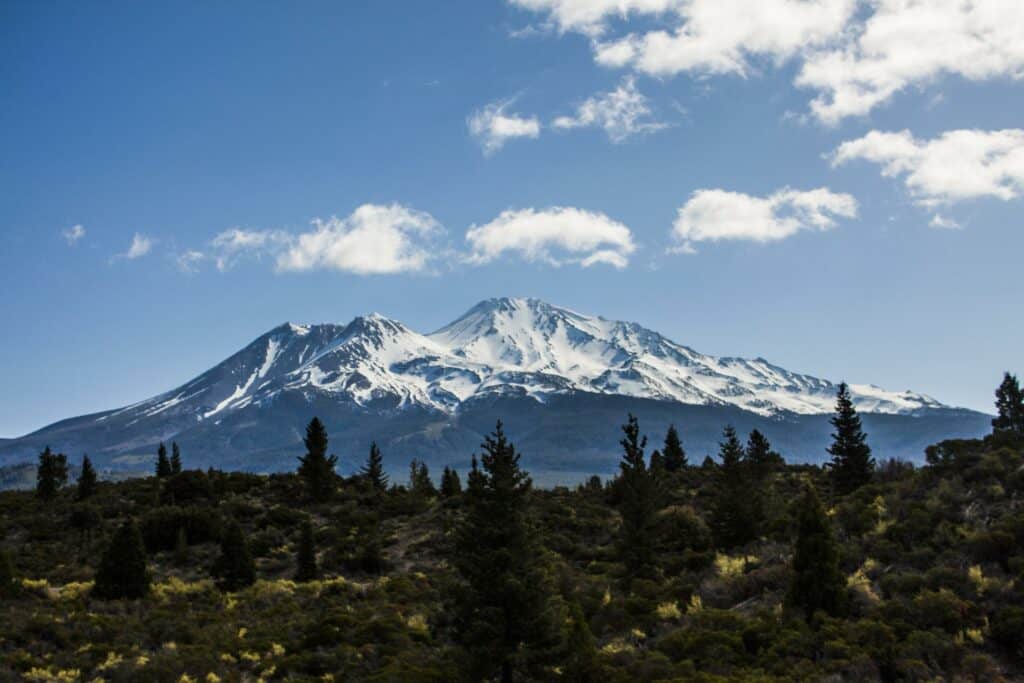 Mount Shasta on a sunny day